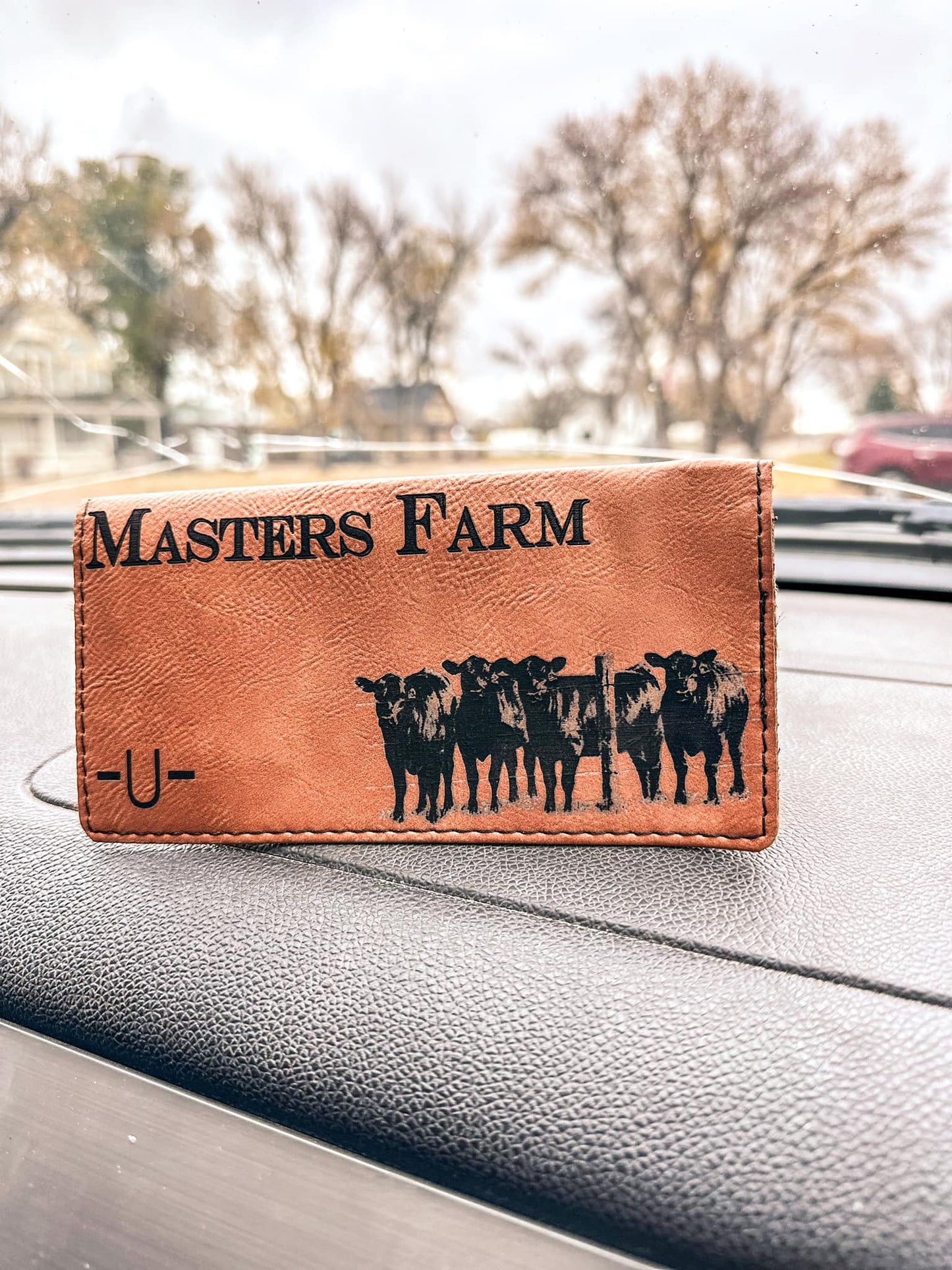 Leather Checkbook Cover-Custom