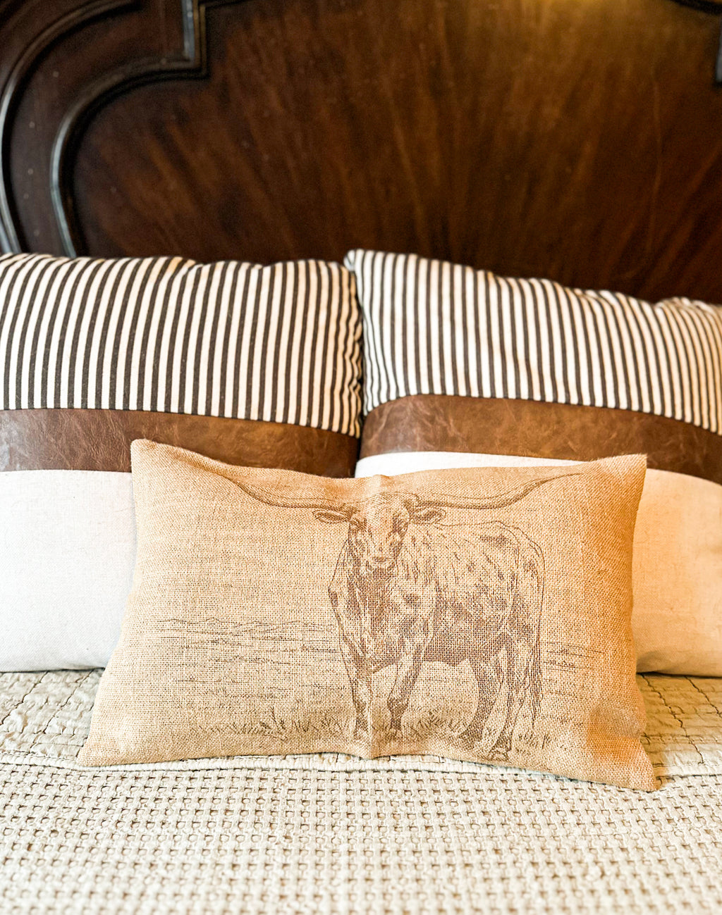 Burlap Throw Pillowcase