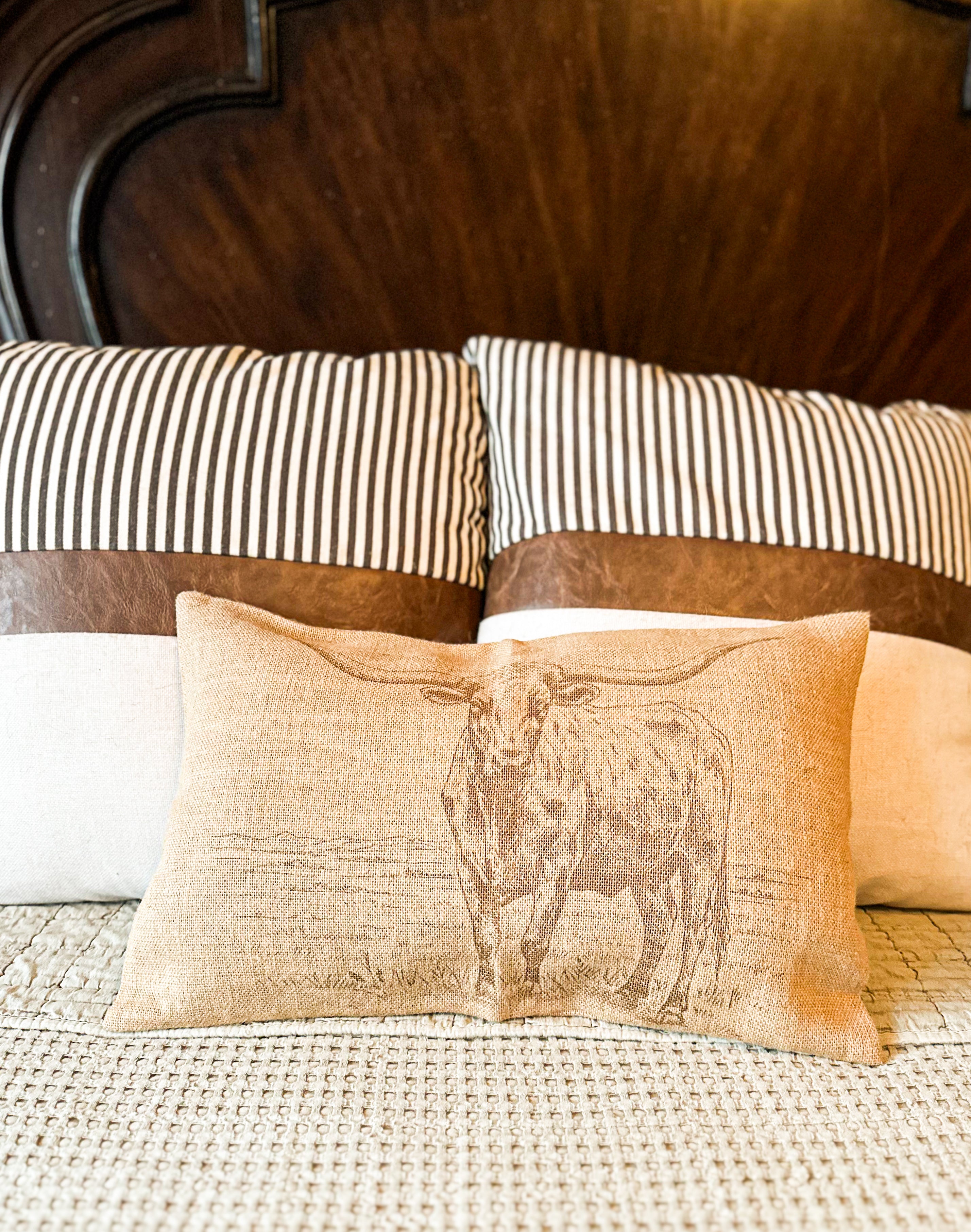 Burlap Throw Pillowcase