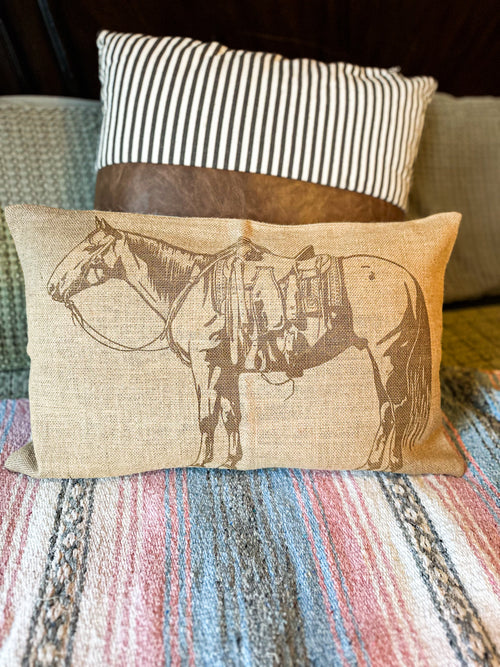 Burlap Throw Pillowcase